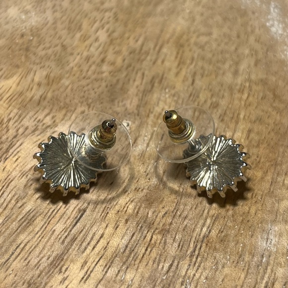 Yellow Tear Drop Rhinestone Post Earrings - Picture 8 of 11